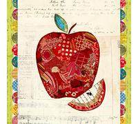 International Graphics - Image prête à l‘accroche - Courtney, Prahl - ''Fruit Collage I Apple''- 30 x 30 cm - Impression directe sur verre acrylique