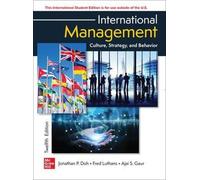 International Management: Culture Strategy And Behavior Ise