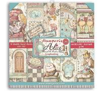 International Mini Scrapbooking Pad-Double Face-Alice Through The Looking Glass Bloc Travers Le Verre,Coloris Assortis,8 X 8 Inches