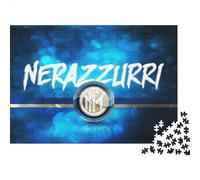 Internazionale Milano Puzzles 1000 Pieces Cadeau Unique Football Clubs Jeu Éducatif Challenge Toy À De Qualité Supérieure Peinture Art pour Adultes Et Enfants 38x26cm/1000pcs