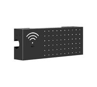 Internet Box Hider - Wall Mount Carbon Steel Organizer, WiFi Router Cover, Multi-Purpose Network Box Storage | Electronics Outlet Guard, Living Room TV Desktop, Cable Management Basket, Hidden Storage