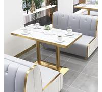 Internet Celebri Ensemble canapé - Table à manger et chaise Slish Milk Tea Café Combo pour boutiques de desserts et bars chauds (1 table et 2 cabines) - Assise tendance
