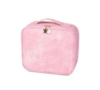 Internet Celebrity Trousse de maquillage avec miroir lumineux Grande capacité Haut de gamme Sac de rangement cosmétique portable, rose, Taille unique