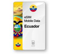 Internet eSIM Ecuador, valable 30 jours, trafic 50 GB
