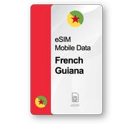 Internet eSIM Guyane française, valable 30 jours, trafic 50 GB