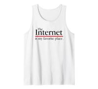 Internet est Mon Endroit préféré Humour en Ligne introverti drôle Débardeur