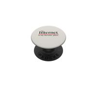 Internet est Mon Endroit préféré Humour en Ligne introverti drôle PopSockets PopGrip Adhésif