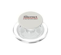 Internet est Mon Endroit préféré Humour en Ligne introverti drôle PopSockets PopGrip pour MagSafe