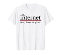 Internet est Mon Endroit préféré Humour en Ligne introverti drôle T-Shirt Graphique avec Valeur
