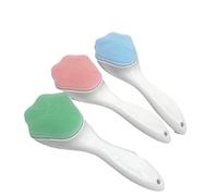 Internet Famous Brosse profonde en fourrure douce en silicone, brosse nettoyante manuelle en silicone pour le visage, outil magique à long manche, nettoyage du visage pour femme