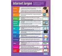 Internet Jargon | TIC Affiches | Papier brillant mesurant 850 mm x 594 mm (A1) | Graphiques de calcul pour la salle de classe | Cartes éducatives par Daydream Education