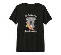 Internet Meme Smooth Brain Gang No Thoughts Head Empty Koala T-Shirt Haut de Gamme