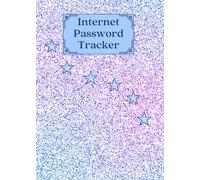 Internet Password Tracker: Lovely Blue And Purple Glitter Effect Design Password Tracker Notebook. Convenient 5"x7" Size. The Ideal Way to Remember Login Information.