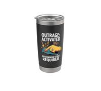 Internet Troll Fake Outrage Culture Clavier Guerrier Satire Gobelet isotherme en acier inoxydable double paroi