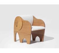 interoknack Chaise de lecture pour enfants en forme d'éléphant avec coussin en peluche, meubles pour enfants en bois de hêtre de qualité supérieure, design luxueux, siège animal créatif,