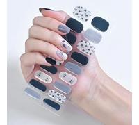 INTEROOKIE Autocollant pour Ongles en Gel Semi-Durci UV Imperméable et Durable, Amovible et Portable (JK308)