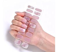 INTEROOKIE Autocollants à ongles en gel semi - cuit autocollants à ongles en 3D résistants à l'eau pour les autocollants à ongles amovibles et portables pour femmes (JK189)