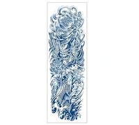 INTEROOKIE ensemble de transfert d'eau de tatouage simulé semi-permanent à base de plantes grand motif totem jus autocollant de tatouage à bras complet (QBGZ-032)