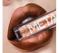 Interookie Métallique Liquide Rouge À Lèvres Rouge À Lèvres Anti-Adhésif Coupe Lèvre Glaçure Couleur Maquillage,Perle Beauté Maquillage(Amour Bronze)