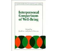 Interpersonal Comparisons of Well-Being, Studies in Rationality and Social Change Jon Elster (Auteur)