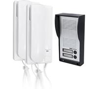 Interphone Audio Filaire 2 Logements, Portier Avec Fil De Raccordement, 2 Combinés Intérieurs, 1 Platine De Rue Extérieure, 2 Adaptateurs Secteurs, Audiokit Duo[HDM5232226]