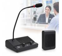 Interphone Automatique pour Guichets De Banque, Système D'interphone Bidirectionnel avec Réduction du Bruit Anti-Sifflement, Volume Intérieur/extérieur Indépendant Et Fonction Muet, pour Bureaux