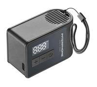 INTERPHONE Bike Air Pump Compresseur Mini Portable pour vélo, Support jusqu'à 120 PSI, Fonction d'arrêt Automatique, Double écran LCD, avec capteur de Pression Haute précision