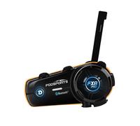 Interphone Bluetooth pour casque de moto, connexion jusqu'à 8 conducteurs, interphone et streaming musical simultanés, radio FM intégrée