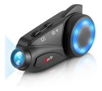 Interphone Bluetooth pour moto avec caméra M3, casque de moto, interphone sans fil (noir)