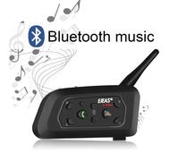 Interphone Bluetooth pour motos Ejeas V6 Pro, Gamme de communication Intercom 1200m, Interphone pour casque de moto, Etanchéité IPX5