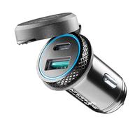 INTERPHONE Cellularline ACC2USB | Adaptateur Moto 2 USB pour DIN Femelle - Adaptateur Allume-Cigare Type-A et Type-C