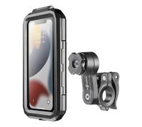 Interphone - Système Modulaire QUIKLOX - 2 en 1 - Support Téléphone Portable pour Motos - Coque Rigide Etanche Universelle pour Smartphones jusqu'à 6,5" - Support Guidon Inclus