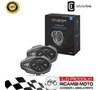 Interphone Cellularline Tour Lot Double 2 Moto Bluetooth Interphone Système