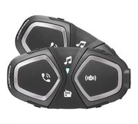 INTERPHONE Connect HD - Double Casque Moto Écouteurs Stéréo Haute Fidélité 40 mm, Utilisation Pilote - Distance 300 MT, Autonomie 12 Heures, Radio, GPS, TFT, étanche IPX67
