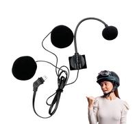 Interphone de moto pour casque de voiture - Microphone 10 broches - Étanche - Appareil audio d'équitation (pour voyage, cyclisme, hommes, adolescents, adultes) - Engrenage de bruit - Pour motards