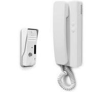 Interphone et sa platine de rue sur 2 fils, double commande portail/portillon - Avidsen - 112110 G