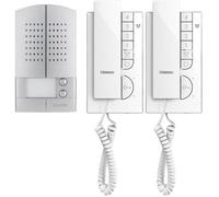 Interphone filaire - BTICINO - 361021 - Aluminium - Blanc - 2 foyers
