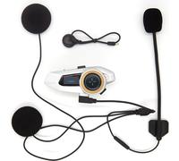 Interphone Hysnox H10 pour casque de moto, interphone de groupe pour 10 personnes, jusqu'à 2000 m, suppression du bruit CVC, appel téléphonique, partage de musique, radio FM avec affichage sur écran O
