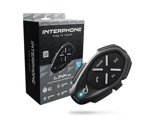 Interphone Intercom Link HD Mono - Intercom Moto pour Communication Pilote-Passager, Entre Pilotes ou Motos jusqu'à 300 m - avec Bluetooth 4.2 pour GPS et appels - Autonomie 20 h et étanchéité IP67