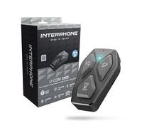 Interphone Intercom U-COM 3HD Mono - Intercom Moto pour jusqu'à 4 Pilotes et Une Distance de 500 m - avec Technologie Bluetooth 5.1 pour GPS et appels - Autonomie 10h et étanchéité IP67