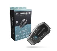 Interphone Intercom U-COM 7R Mono - Intercom Moto pour Communication Entre 4 usagers et jusqu'à 1km - avec Bluetooth 5.1 pour GPS et appels - Autonomie 15h et étanchéité IP67