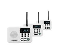 Interphone, Interphones sans Fil FM à 22 canaux Accueil Maison Bureaux d'affaires Appel de Chambre à Chambre & Système Parlant Longue portée de 1 Mille pour Les Entreprises(3 Unit White)
