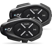 Interphone Link HD - Double Casque Moto Écouteurs Stéréo Haute Fidélité 40 mm, Utilisation Pilote - Distance 300 MT, Autonomie 20 Heures, GPS, TFT, étanche IPX67