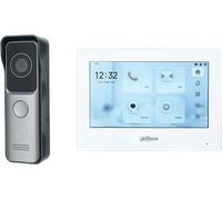Interphone-portier vidéo Dahua IP, déverrouillage par carte RFID, écran tactile 7 pouces, 1 DB 1 écran blanc
