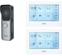 Interphone-portier vidéo Dahua IP, déverrouillage par carte RFID, écran tactile 7 pouces, 1 DB 2 écran blanc