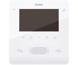 INTERPHONE PORTIER VIDE'O MAINS LIBRES LCD, MONTAGE MURAL, 2 FILS, COULEUR BLANC 7559