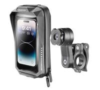 QUIKLOX - Étui de moto étanche universel jusqu'à 7" avec support de téléphone portable à guidon rond, système modulaire QUIKLOX, compatible avec les accessoires Quiklox
