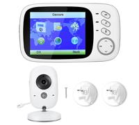 Interphone sans fil HD 3,2 pouces, audio bidirectionnel, camera de surveillance infrarouge pour bebe (Royaume-Uni 100-240 V)