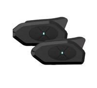 Interphone sans fil, Interphone moto 1500M 4 coureurs groupe Intercomunicador 4 voies Full-duplex BT5.1 Interphone IP65 partage de musique + FM(Double pack)