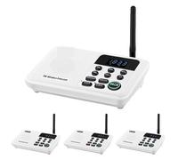 Interphone sans fil, Interphones sans fil FM à 22 canaux Accueil Maison Bureaux d'affaires 1Mile Range Room To Room Calling & Système parlant(4Unit White)